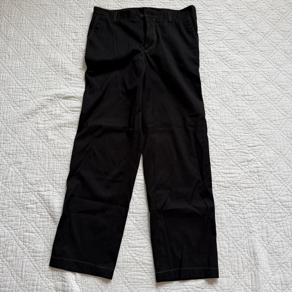 8 Seconds Contrast Stitch Relaxed Straight Pants Black Size 82 cm (32 in)